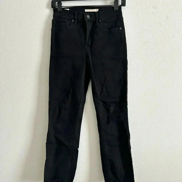 Levi's 724 Straight Crop Jeans |Black Pixel| size 26 - Picture 2 of 9